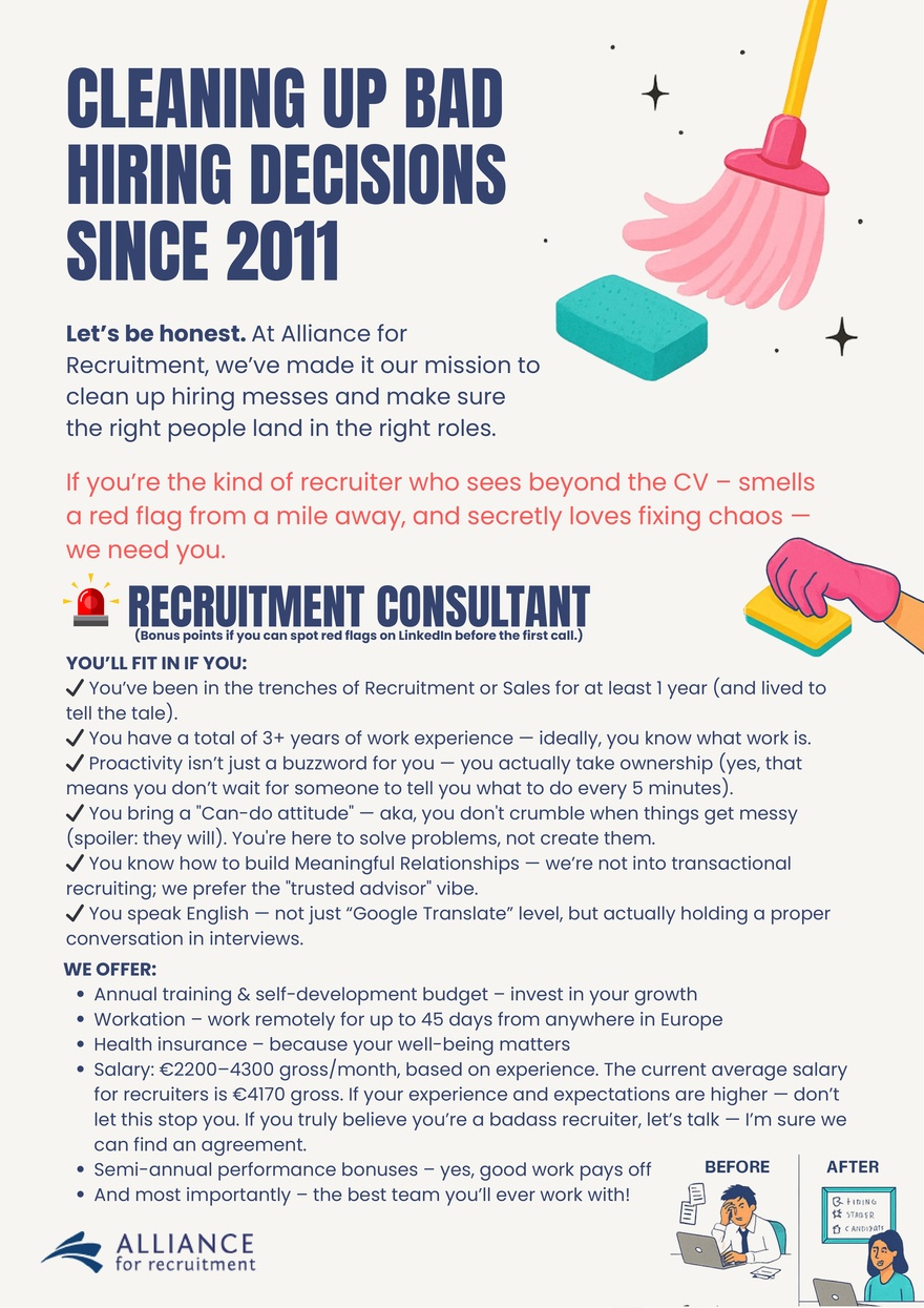 Alliance for Recruitment Recruitment Consultant